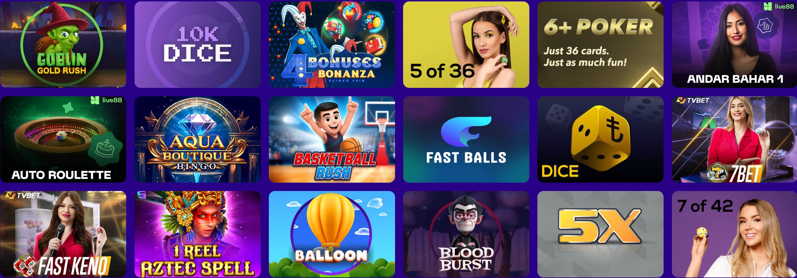 Spellen Betoranje Casino lucky games: bingo, keno en instant games